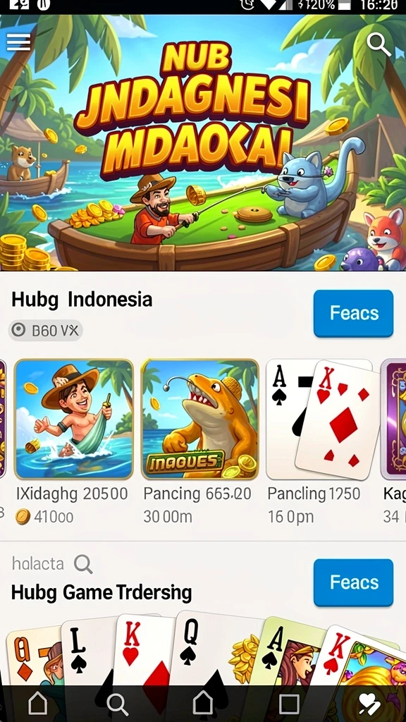 Tampilan menu utama yang menarik dan mudah dinavigasi.