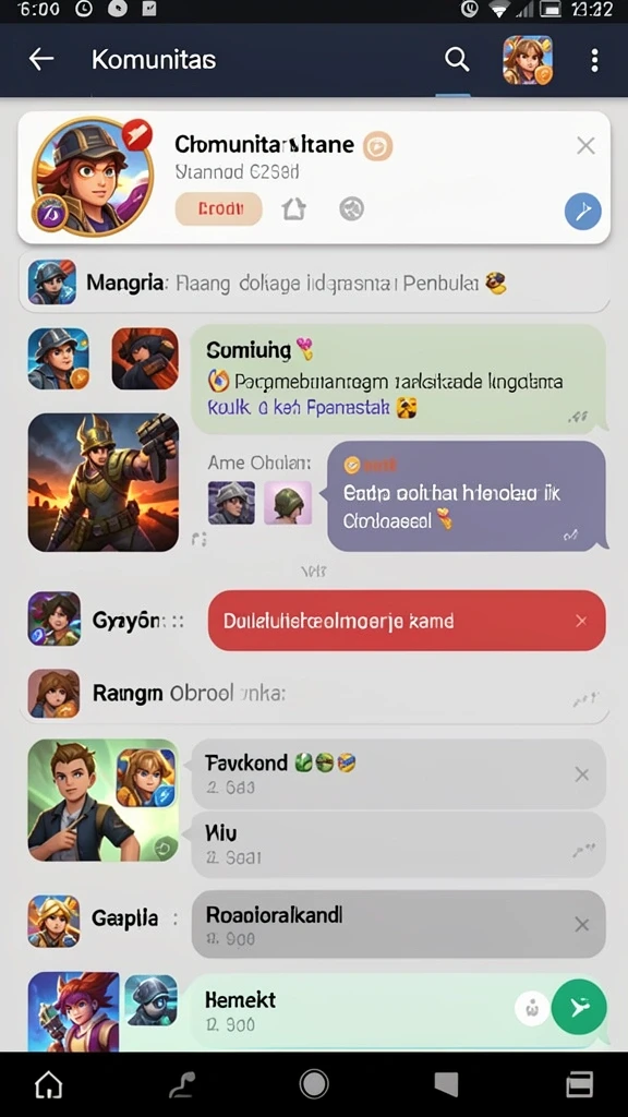 Tampilan antarmuka permainan yang menarik