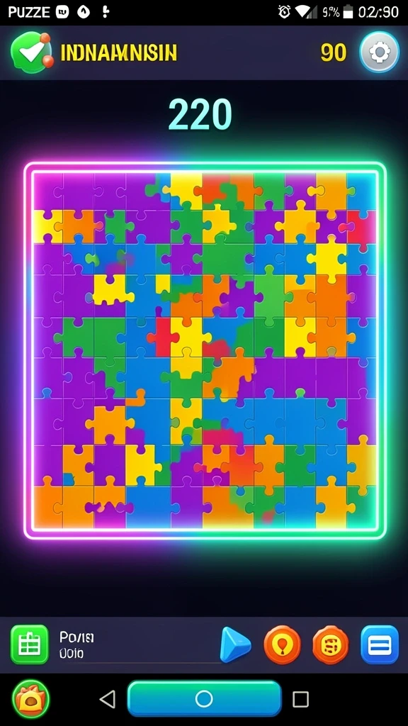 Pemandangan level yang indah dan penuh warna.