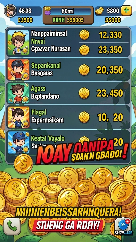 Halaman leaderboard yang menunjukkan peringkat pemain terbaik.