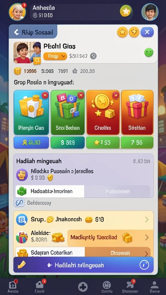 Tangkapan layar interaksi multiplayer yang seru.