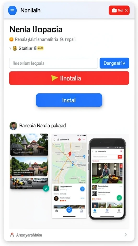 Tangkapan layar menu permainan yang menarik.