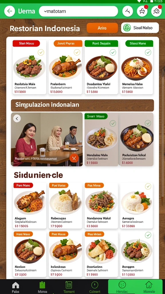 Tampilan menu utama yang menarik dan mudah dinavigasi.