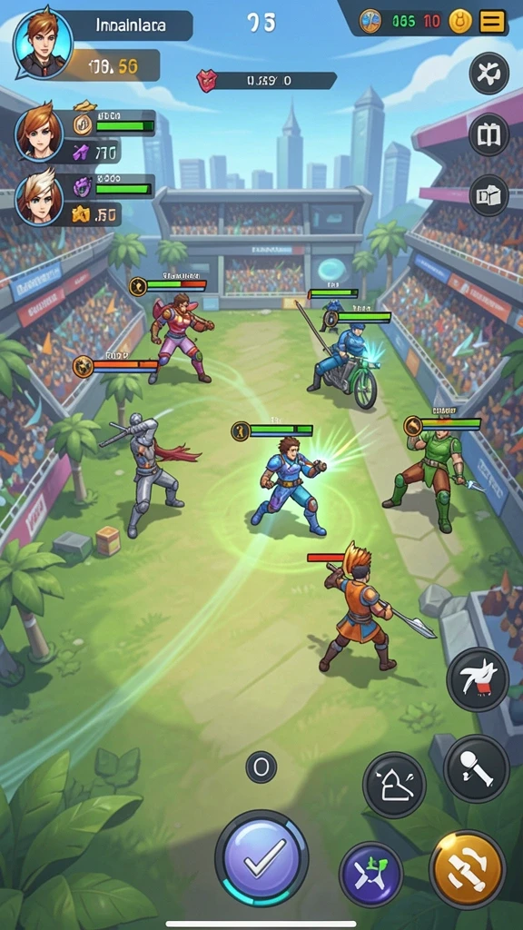 Screenshot menunjukkan karakter yang penuh warna dan pemandangan yang menakjubkan.