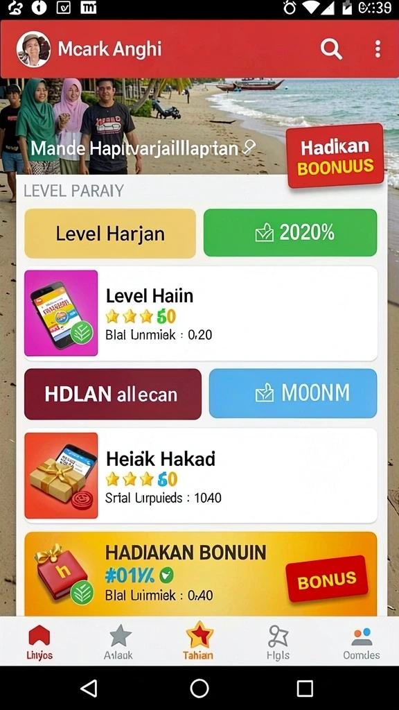 Tampilan antarmuka yang modern dan menarik.