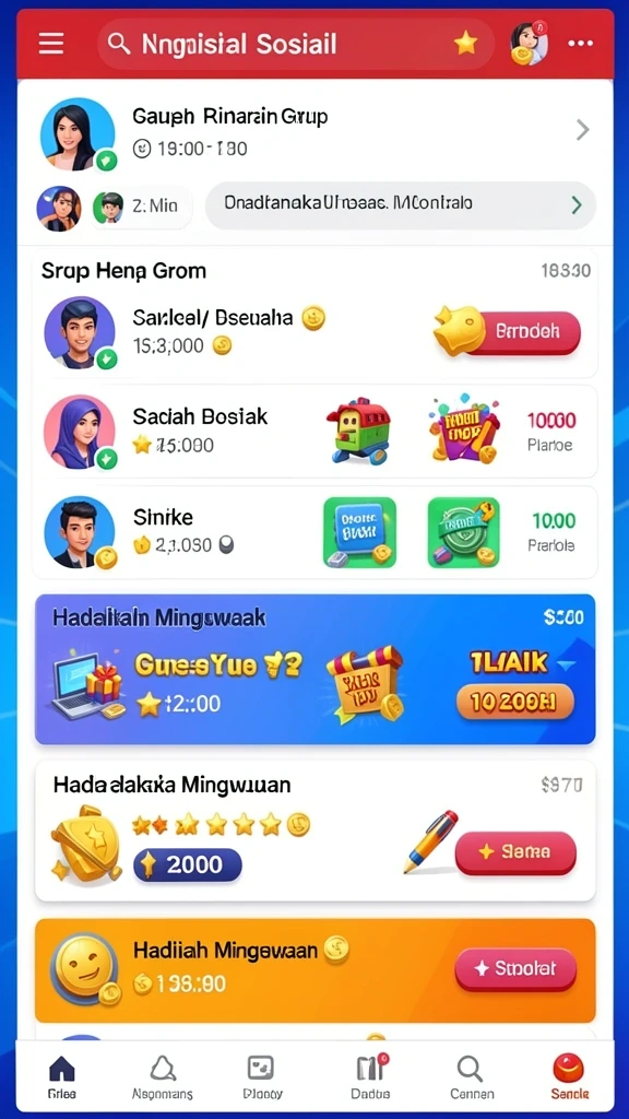 Tampilan menu utama yang menarik perhatian.